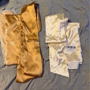 Gold and Cream Satin Sashes